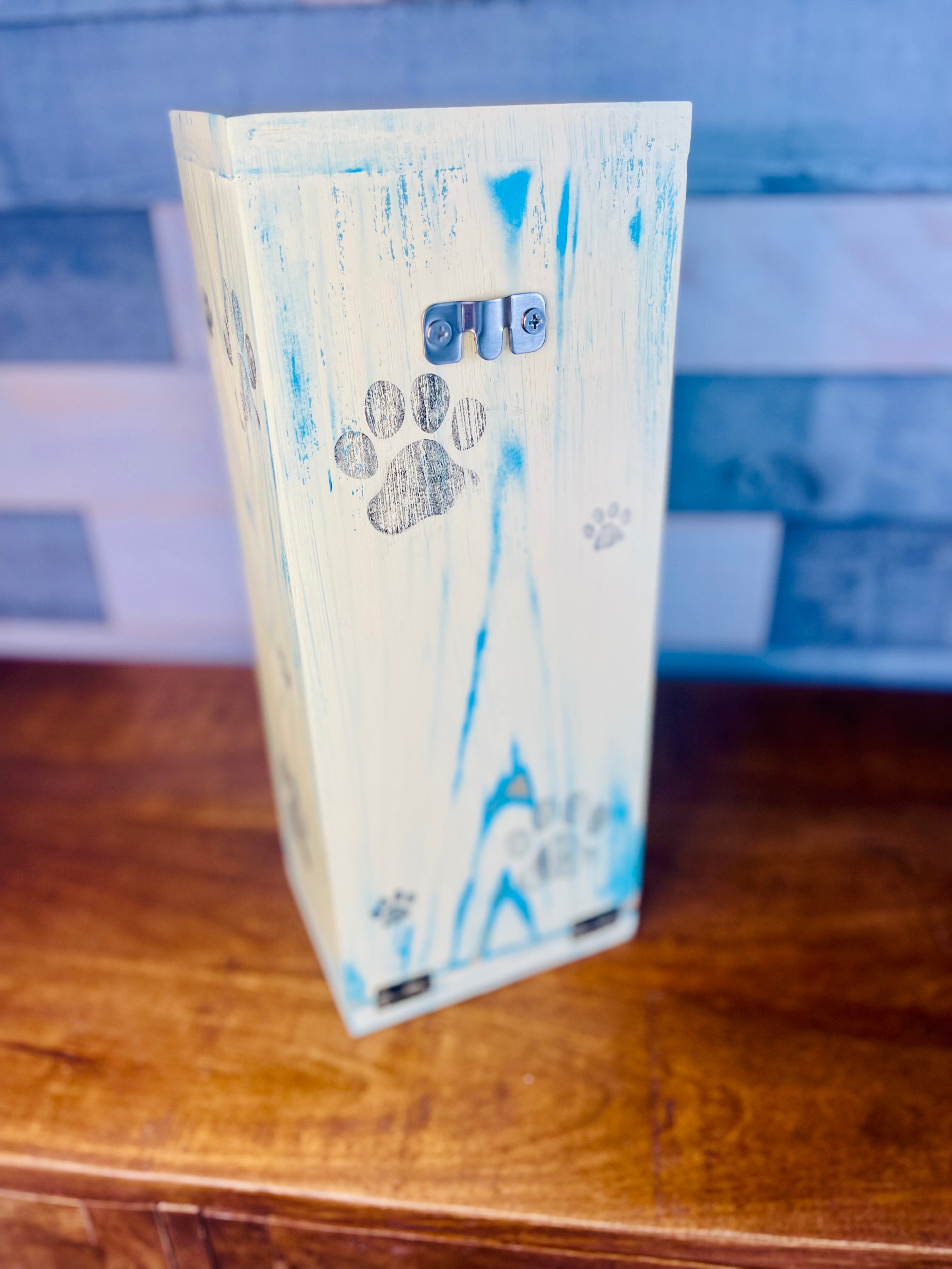 Dog Poop Receptacle (Yellow and Blue)